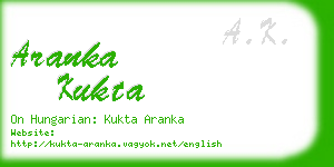 aranka kukta business card